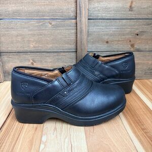 ARIAT #10002368 WOMEN'S STEEL SAFETY TOE BLACK CLOG Sz 7C 7 Wide